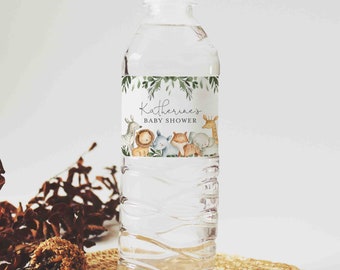 Safari waterfleslabel babyshower, label waterfles safari safari, jungle waterfleslabel, direct downloaden, Templett - BB8