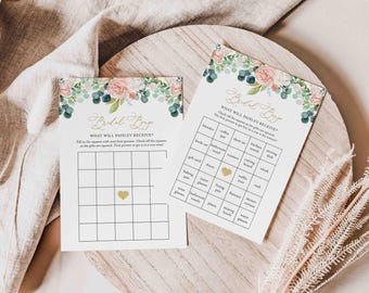 Juego de bingo para despedida de soltera con vegetación, juego de bingo para despedida de soltera con eucalipto, juego de bingo para despedida de soltera con jardín, descarga instantánea, Templett - BR6