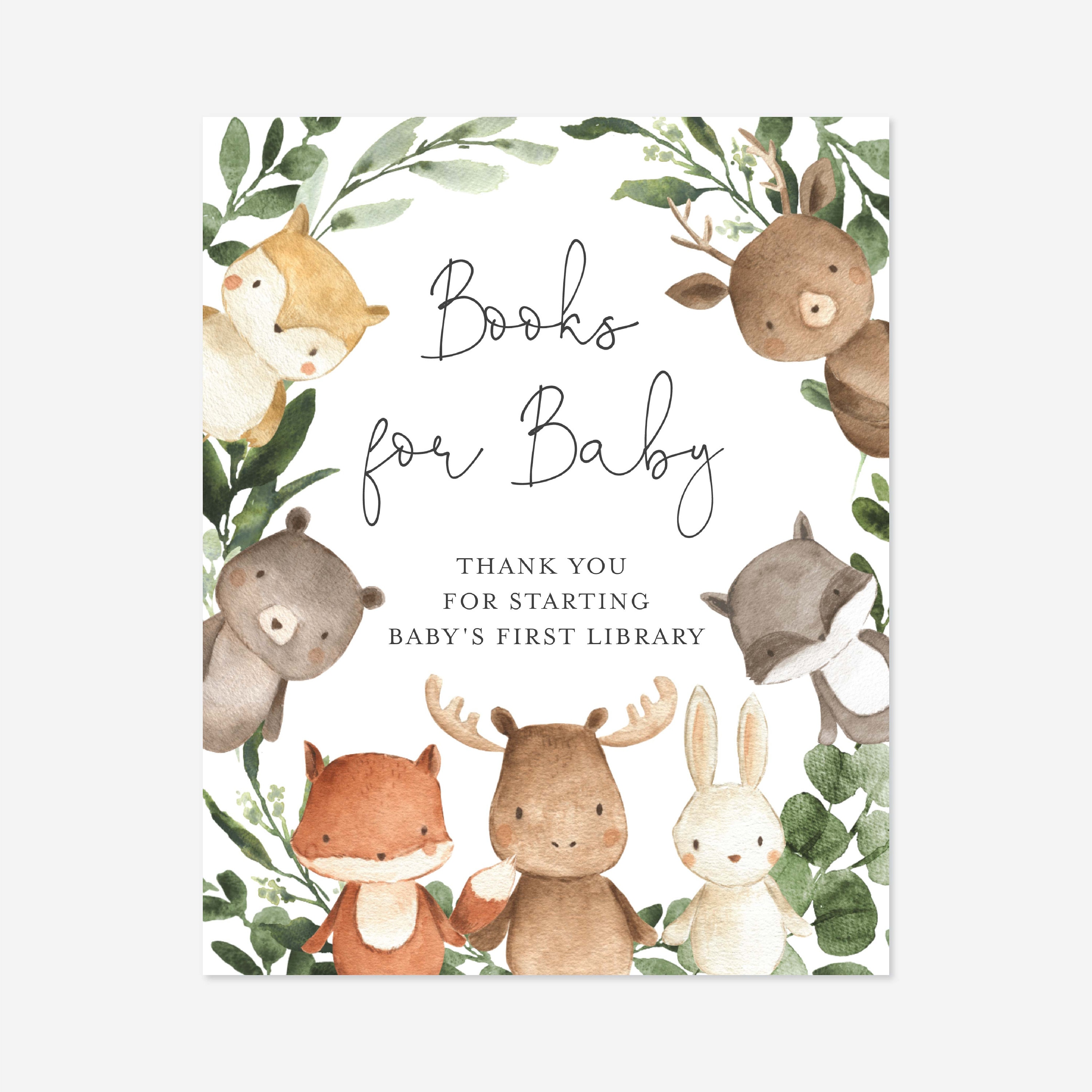 Woodland Baby Shower Books For Baby Woodland Books For Baby Etsy