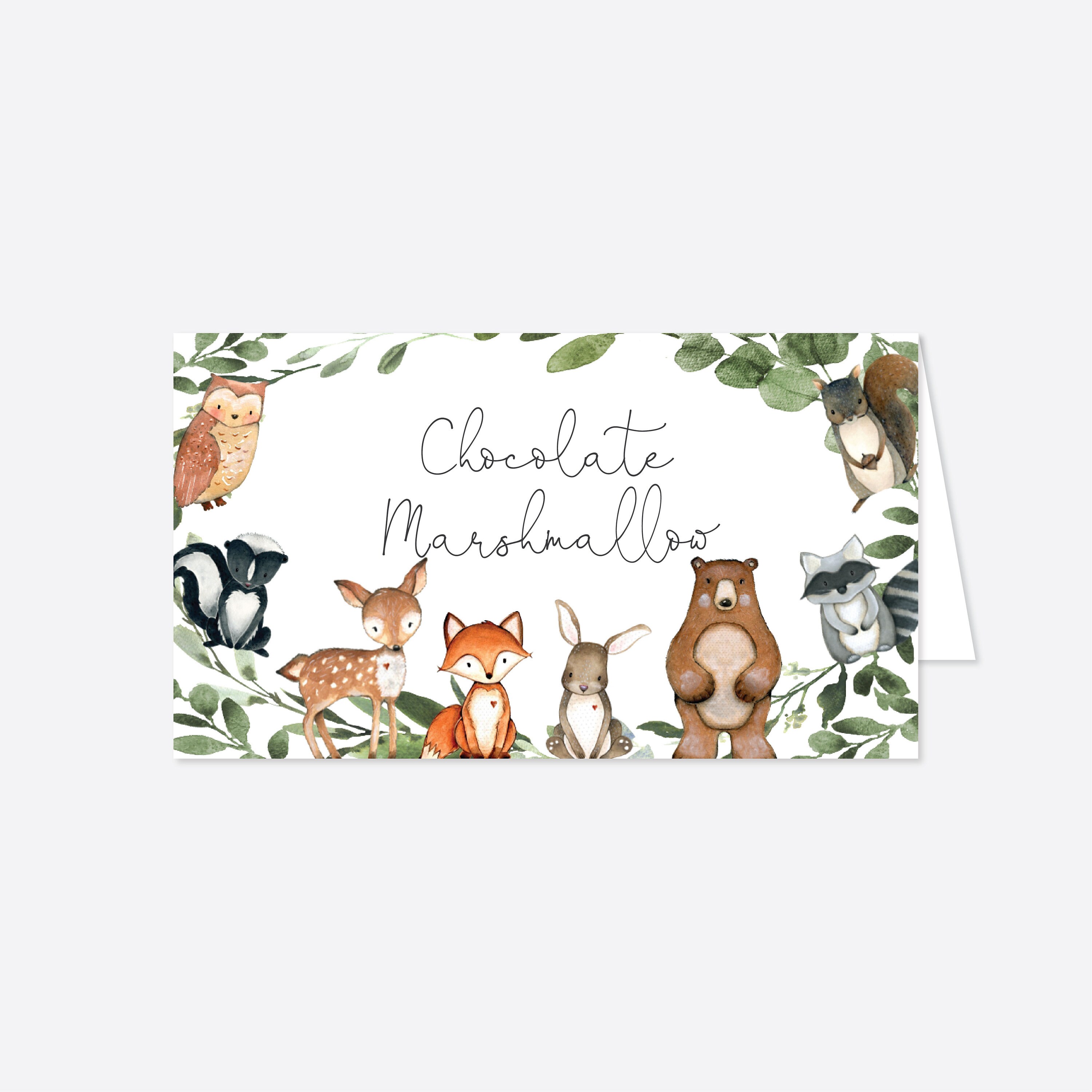 Woodland Baby Shower Food Labels Woodland Food Labels Etsy