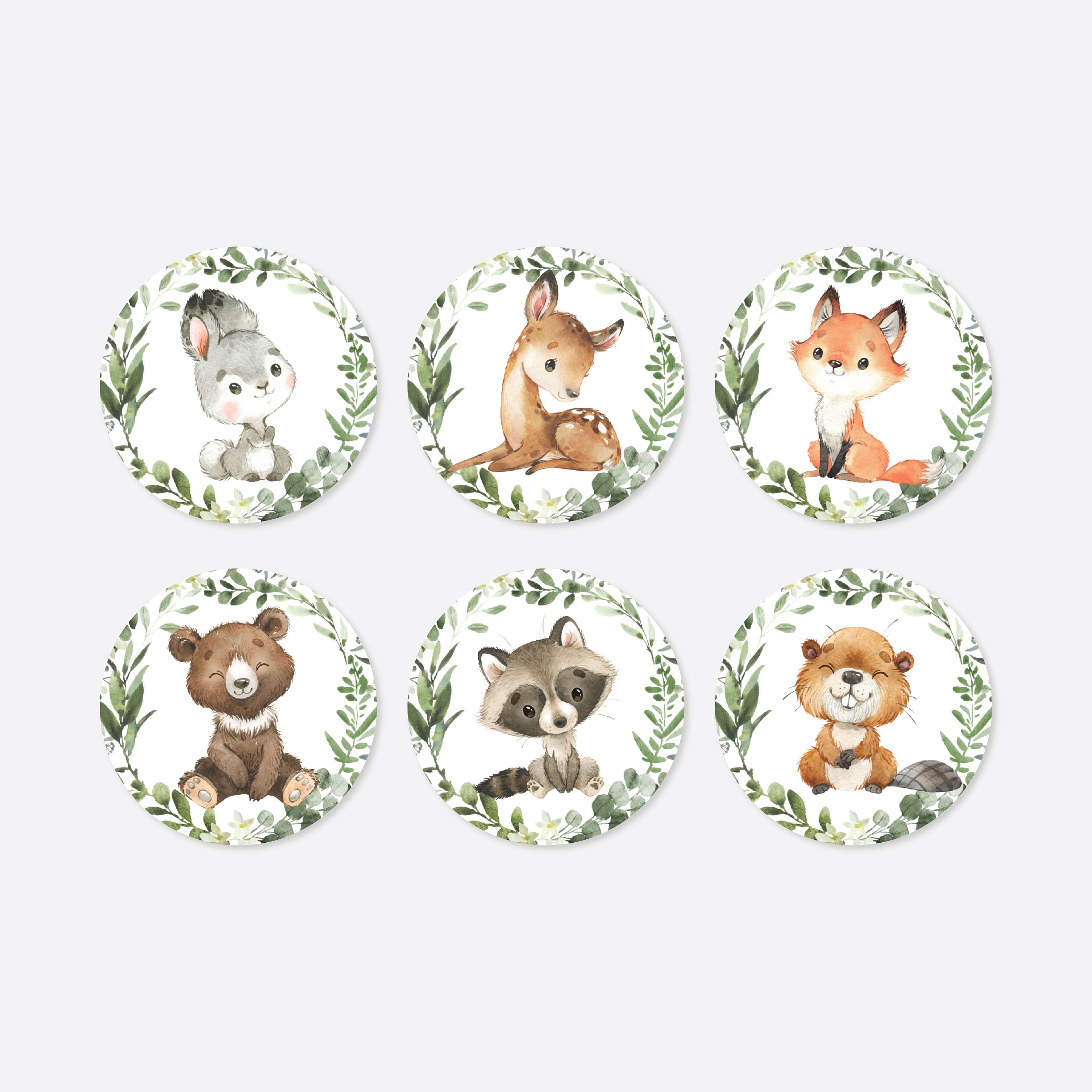 Woodland Baby Shower Cupcake Toppers And Cupcake Wrappers Woodland Cupcake Toppers Woodland Cupcake Wrappers Templett BB27
