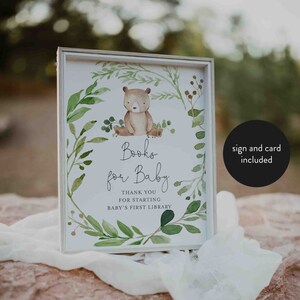 Beer baby shower boeken voor baby, kleine beer boeken voor baby, baby beer boeken aanvraagkaart, Instant Download, Templett - BB32