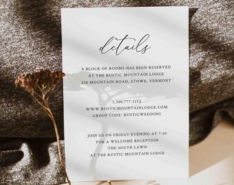 Biglietto d'auguri per matrimonio moderno, biglietto d'auguri per matrimonio minimalista, biglietto d'auguri per matrimonio elegante, matrimonio semplice, download immediato, Templett-WD62