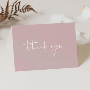 Moderne Baby-Dusche-Dankeschön-Karte, Minimalistische Babyparty-Dankeschön-Karte, Elegante Danke-Karte, Instant Download, Templett - BB26B