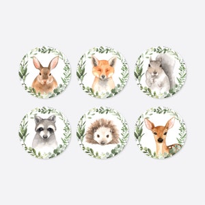 Woodland Baby Shower Cupcake Toppers And Cupcake Wrappers, Woodland Cupcake Toppers, Woodland Cupcake Wrappers, Templett - BB17