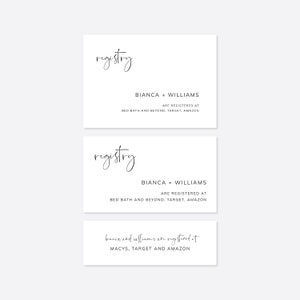 Tarjeta de registro de bodas moderna, tarjeta de registro de bodas mínima, inserción de registro de bodas, tarjeta de registro moderna, descarga instantánea, Templett -WD26
