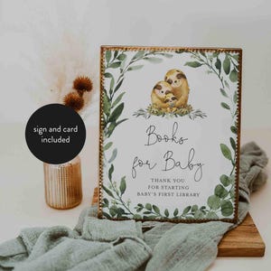 Luiaard babyshower boeken voor baby, luiaard boeken voor baby, luiaard boeken voor baby teken, luiaard boeken verzoek kaart, Instant Download, Templett-BB13C