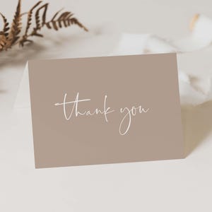 Moderne Baby-Dusche-Dankeschön-Karte, Minimalistische Babyparty-Dankeschön-Karte, Elegante Danke-Karte, Instant Download, Templett - BB26D