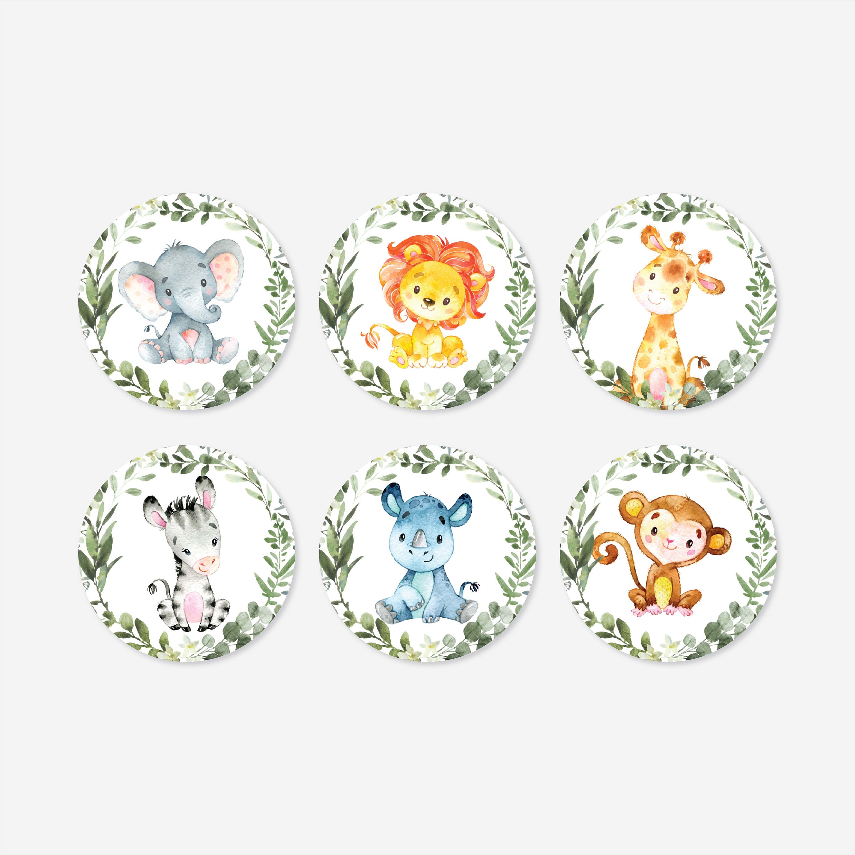 Jungle Baby Shower Cupcake Toppers And Cupcake Wrappers | Etsy