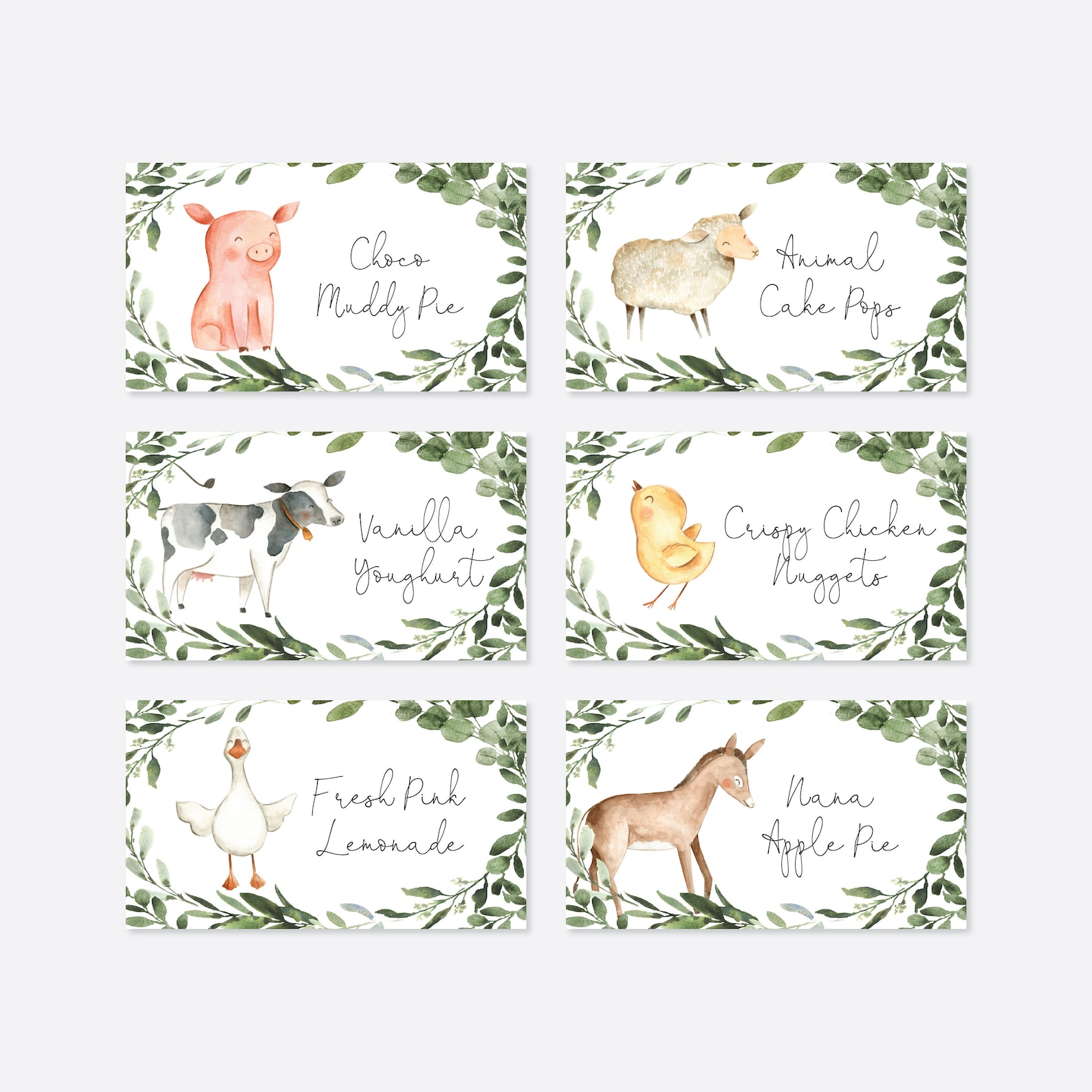 Farm Birthday Food Labels Farm Food Labels Farm Birthday - Etsy