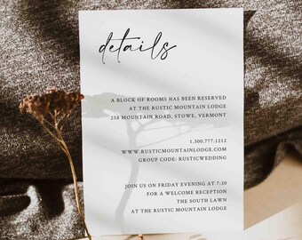 Biglietto d'auguri per matrimonio moderno, biglietto d'auguri per matrimonio minimalista, biglietto d'auguri per matrimonio elegante, matrimonio semplice, download immediato, Templett-WD63