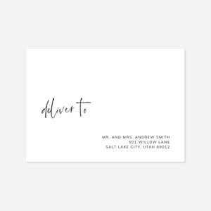 Modern Wedding Envelope Addressing, Minimal Wedding Address Printable, Minimalist Envelope Addressing, Instant Download, Templett - WD26