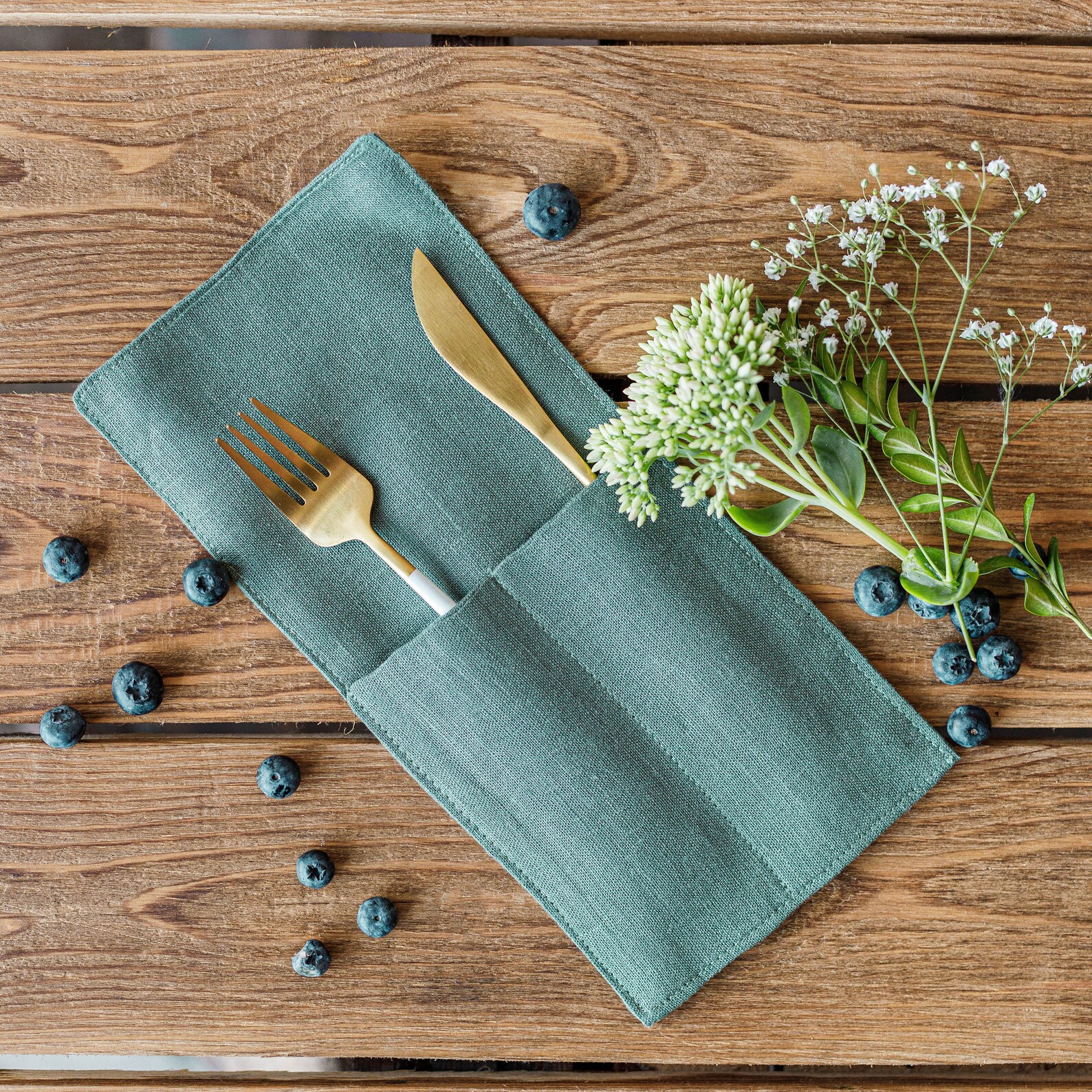 Linen Cutlery Holder for 2 Cutlery. Restaurant Cutlery Case Etsy