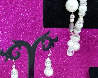 Set of Pearls and Rhinestone