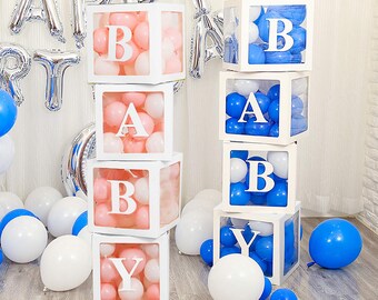 baby shower name blocks decorations