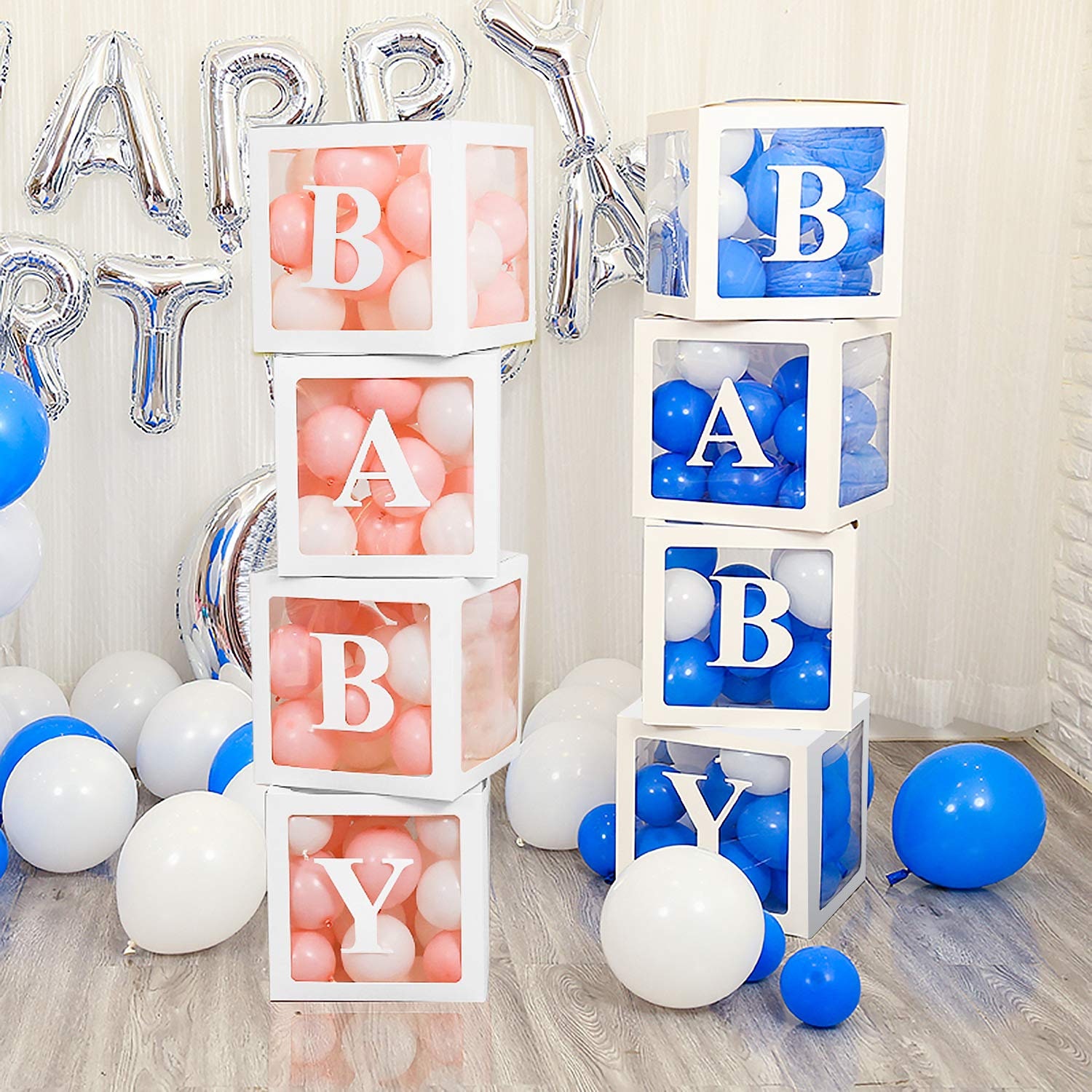 Baby Shower Boxes Party Decorations Baby Shower Blocks Etsy