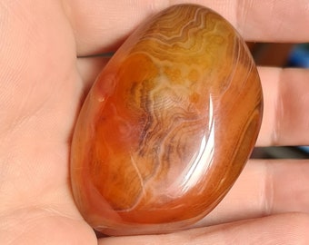 Sardonyx Palm Stone, Sardonyx Crystal, Pagan, Witchcraft, Wiccan, Witch, Metaphyisical, Mineral, Gift Wrapped Ready To Gift