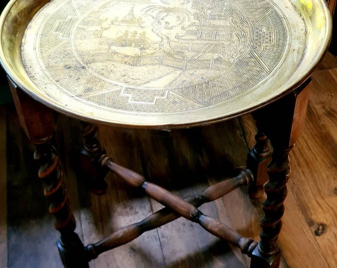 Stunning Antique Brass Folding Altar Table Mini Folding Etsy