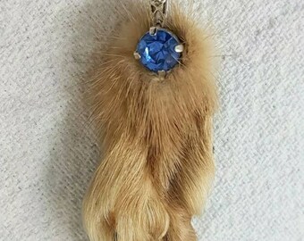 Vintage Real Lucky Rabbits Foot Pin Brooch, Celtic, Charm, Witchcraft, Pagan, Wiccan, Witch, Protection, Taxidermy, Not Grouse Foot