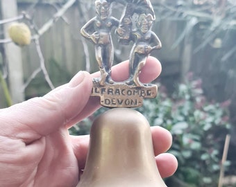 Antique Brass Bell Ifracombe Devon Pixie Bell, Summoning Bell, Altar Bell, Folklore, Witchcraft, Wiccan, Pagan, Witch, Lucky, Piskie, Fae