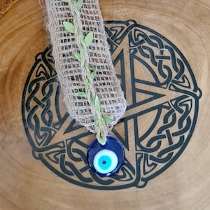 Nazar Charm Envious Eye Evil Eye Protection Charm, House Protection, Witchcraft, Pagan, Wiccan, Witch, Gift Wrapped