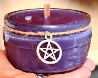 New Moon Ritual Candle, Dark Moon Intention Candle, Black Scented Candle, Witchcraft, Pagan, Wiccan, Witch