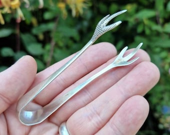 Fine Vintage Hallmarked Silver Claw Incense Charcoal Tongs Sheffield Cira 1964, Pagan, Wiccan, Witch, Witchcraft
