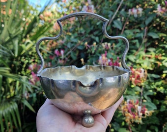 Beautiful Antique EPNS Silver Plated Witches Cauldron, Pagan, Wiccan, Witchcraft, Witch, Incense Burner, Altar Piece