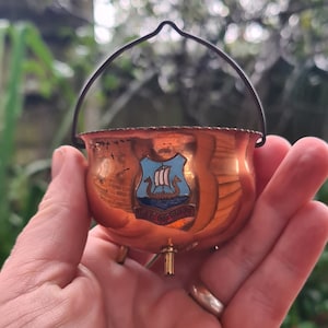 Vintage Viking Longboat Copper Witches Cauldron, Witchcraft, Pagan, Incense Burner, Witch, Wiccan