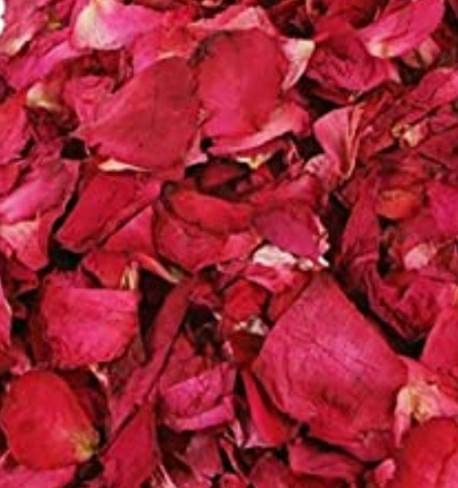 Organic Dried Burgundy Red Rose Petals, Edible Flowers, Rose Tea
