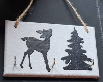 Forest Animals Key Holder, Witchcraft, Pagan, Witch, Wiccan, Deer, Mushrooms