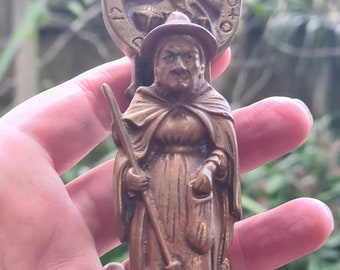 Antique Brass Witch Mother Shipton Door Knocker, Pagan, Witch, Wiccan, Witchcraft, Ursula Southeil, Prophetess, Soothsayer, Vintage