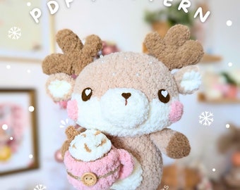 Padrão PDF de crochê de rena aconchegante