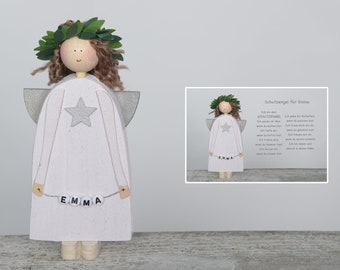 Communion gift, baptism, confirmation, communion gift personalized, communion gift girl, guardian angel, angel with name