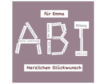 Glückwunschkarte zum Abitur,Geschenk Abitur,Schulabschluss,Geschenk Schulabschluss,Abitur 2024,Geschenk Schulabschluss personalisiert