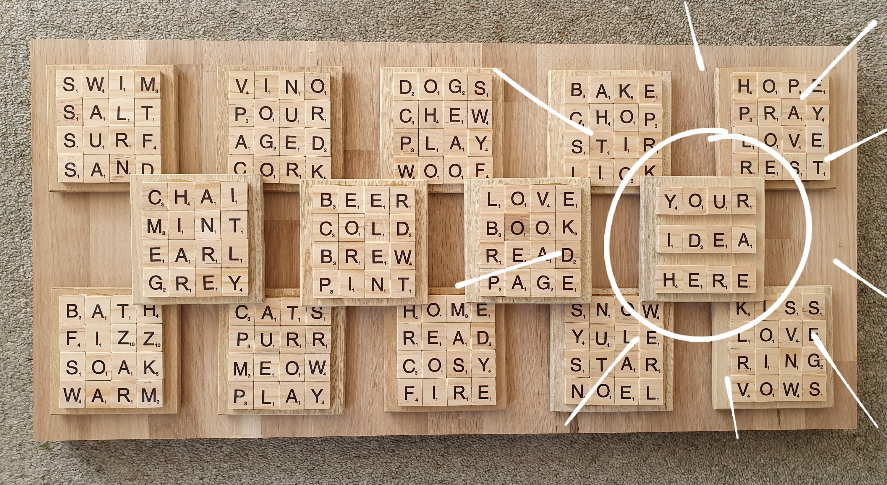 Handmade Scrabble Tile Coaster Personalised Scrabble Coaster Etsy UK