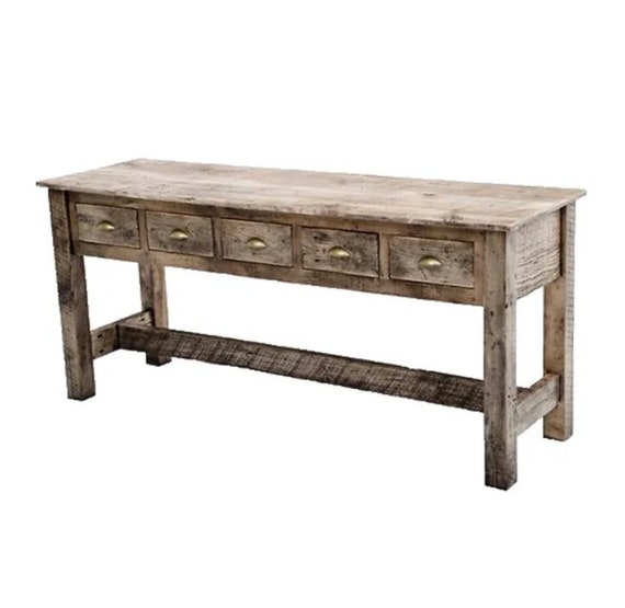 Shabby Chic Rustic Reclaimed Wooden Handmade Console Table Etsy