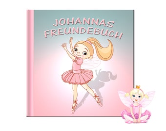 Ballerina - Freundebuch mit Namen