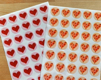 Mini Sticker: 2 Sweet Hearts