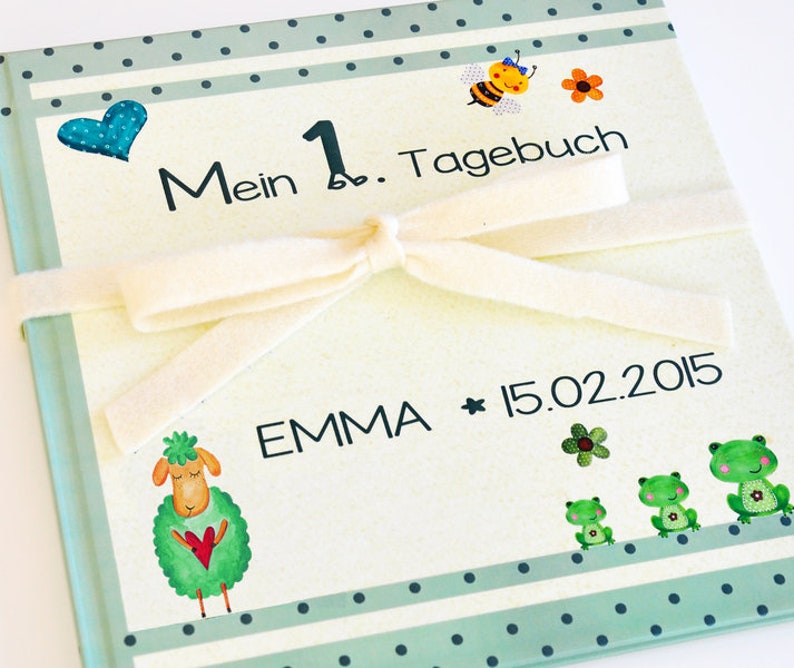 Babyalbum, Babytagebuch mit Schleife Bild 1