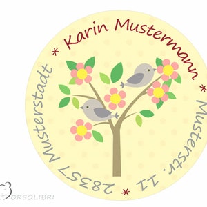 Address stickers trees