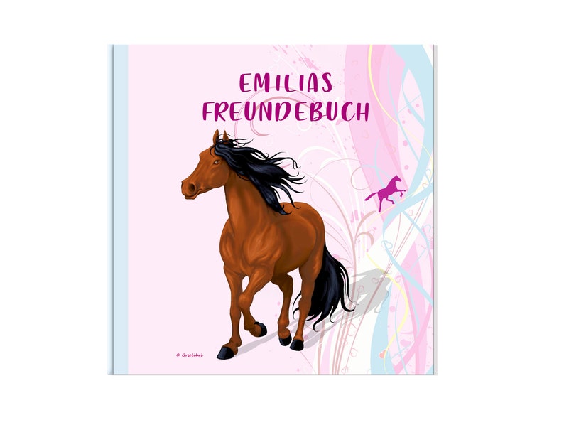 Pferde Freundebuch mit Namen Hardcover