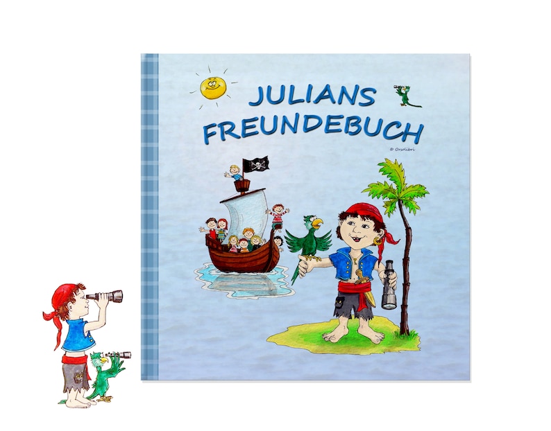 Piraten Freundebuch mit Namen Hardcover