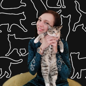 Black Cat Wallpaper Peel and Stick Bedroom, Teen Wallpaper Black and White Cats Wallpaper Roll, Animal Lovers Wall Mural Self Adhesive XC74