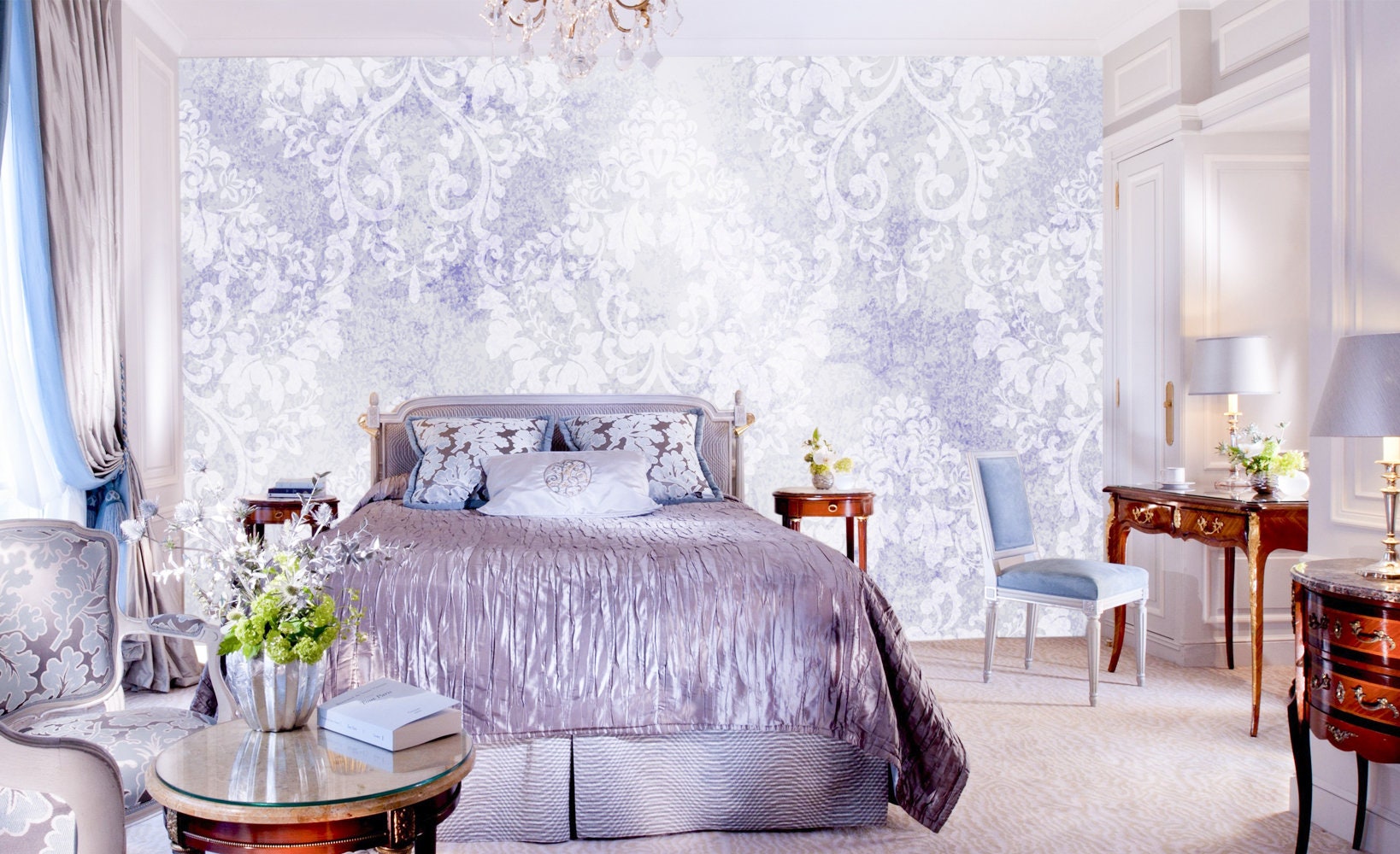 Victorian Wallpaper Damask. Removable Wallpaper Mural. Self Etsy