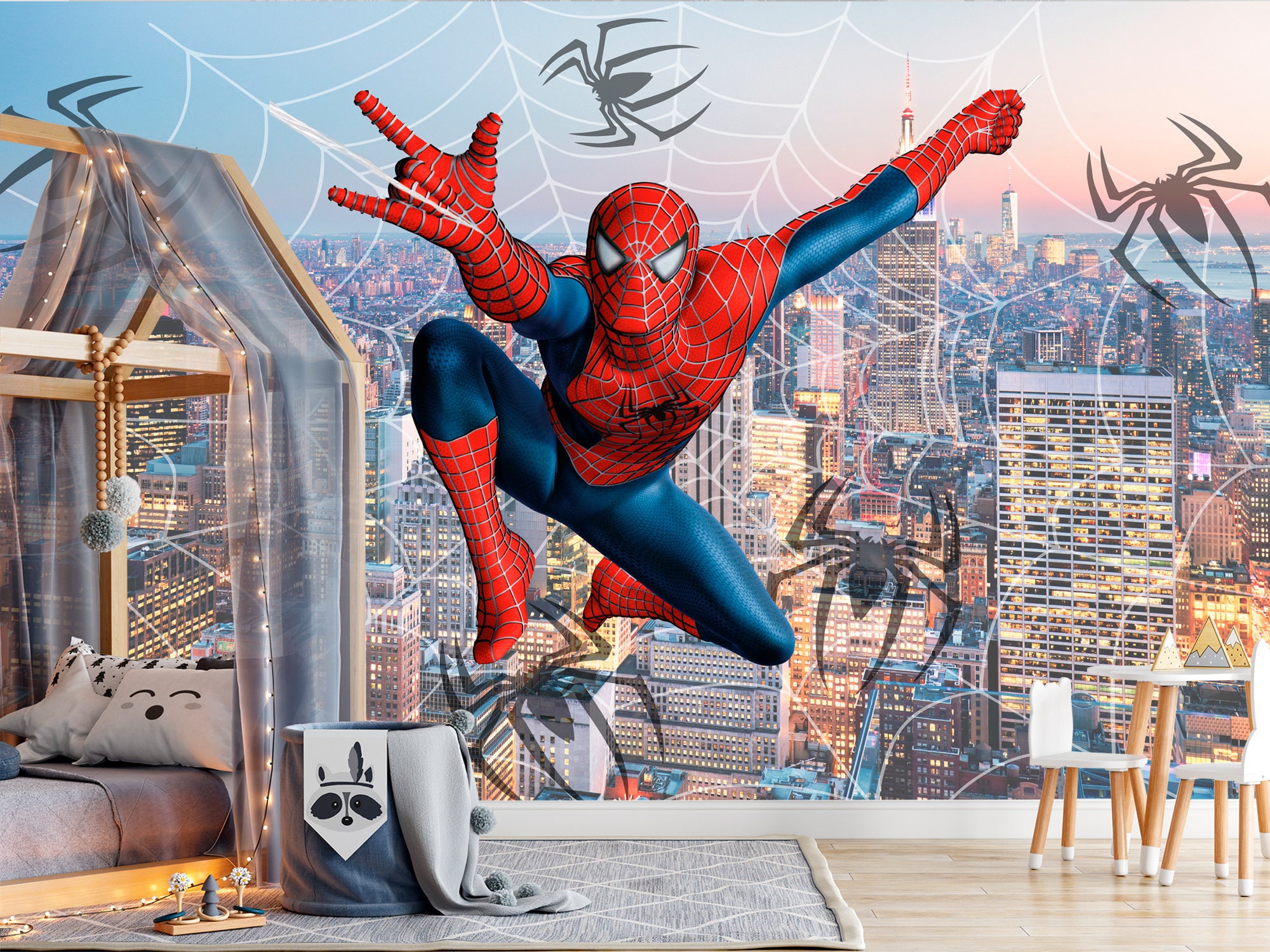 Superhero Spider and His Amazing Friends Wallpaper Peel Stick