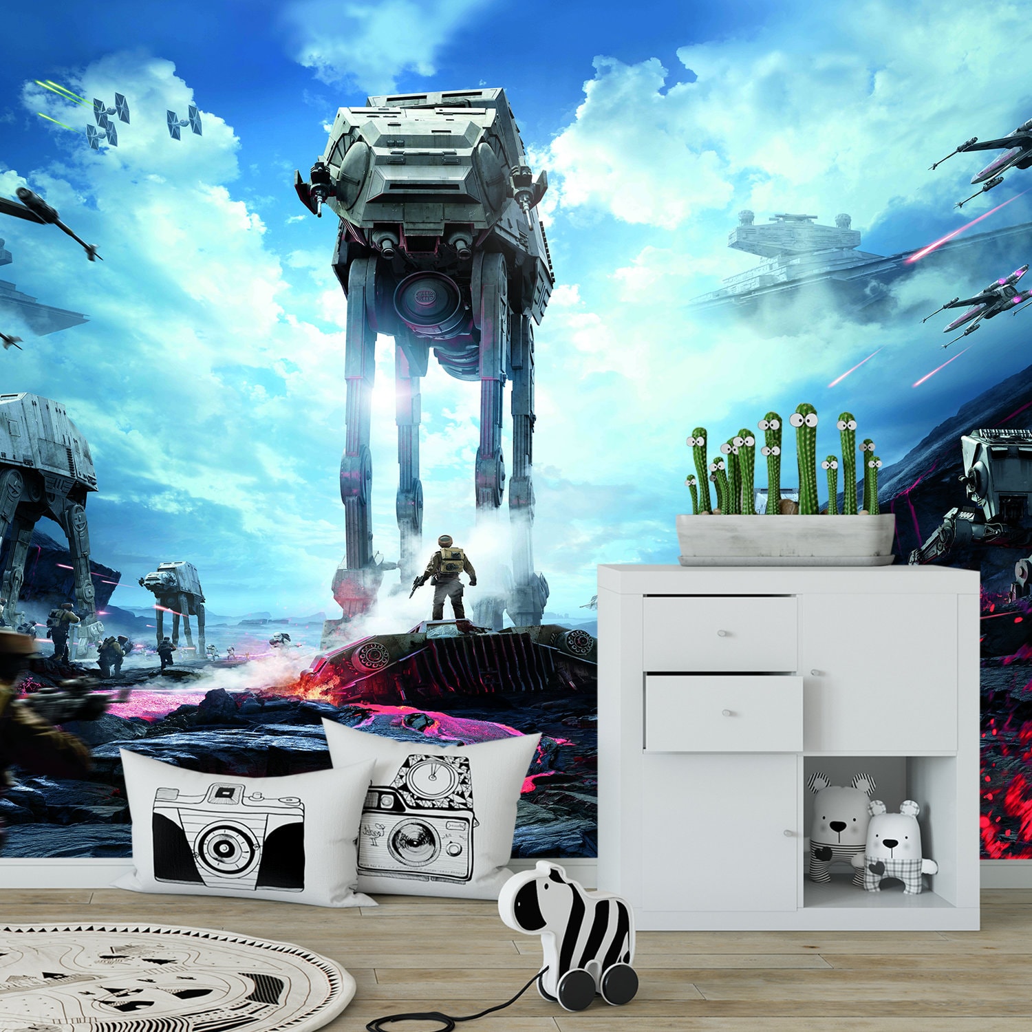 Star Wars Wallpaper Boy Bedroom Spaceship Wall Mural Teen - Etsy