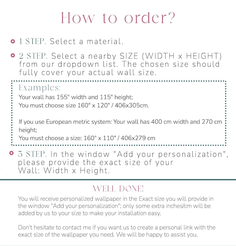 a poster with instructions for how to order