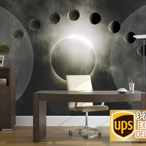 Dark Unicorn Wallpaper Fantasy Wall Art Space Wall Print Universe Unicorn Wall Decor Moon and Star Self Adhesive Wallpaper Peel /& Stick X380