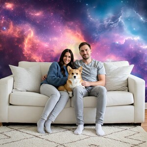 Interstellar Nebula Wallpaper Peel and Stick Deep Space Galaxy Wall Mural Ethereal Cosmic Clouds Stars Mystical Universe Decor Home & Office